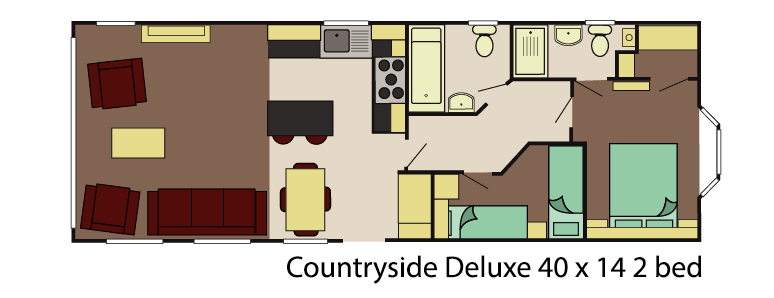 Delta ccountryside deluxe 40x13 2 bed layout