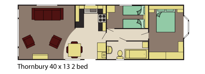 thornbury-caravan-41x13 3 bed layout