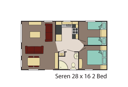 Seren 28x16 2 Bed layout