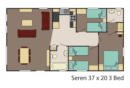 Seren 37x20 3 Bed